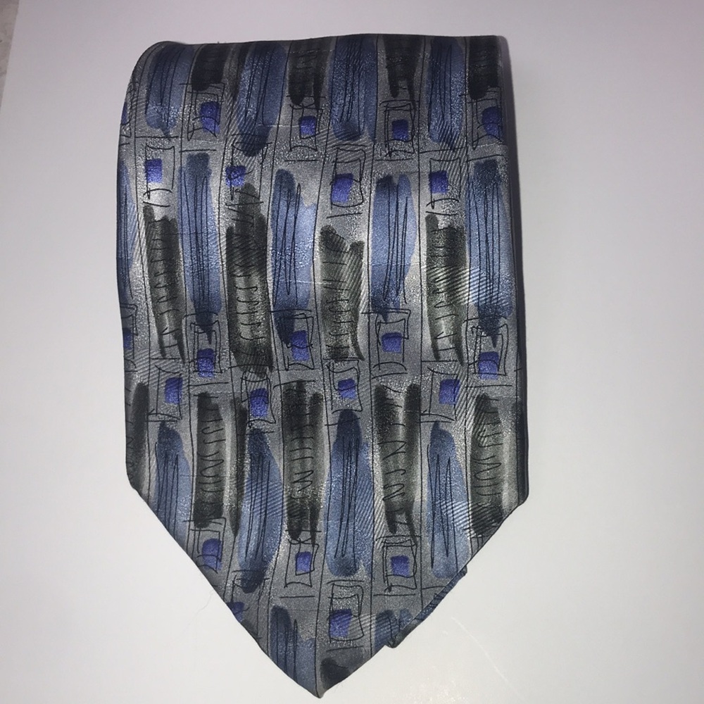 Jerry J. Garcia Men’s Silk Tie Surprise Package Coll. 18 1996 Silver Gray Black